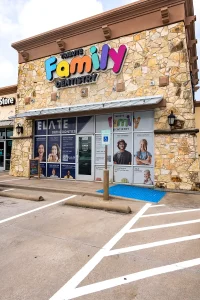 Exterior of Tribute Family Dentistry in Frisco, TX 75034 and 75036 – modern family dental office in The Tribute community