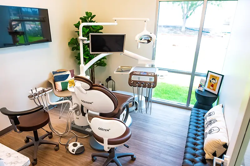 Dental treatment room at Tribute Family Dentistry in Frisco, TX 75034 and 75036 – clean, modern, and equipped for patient comfort