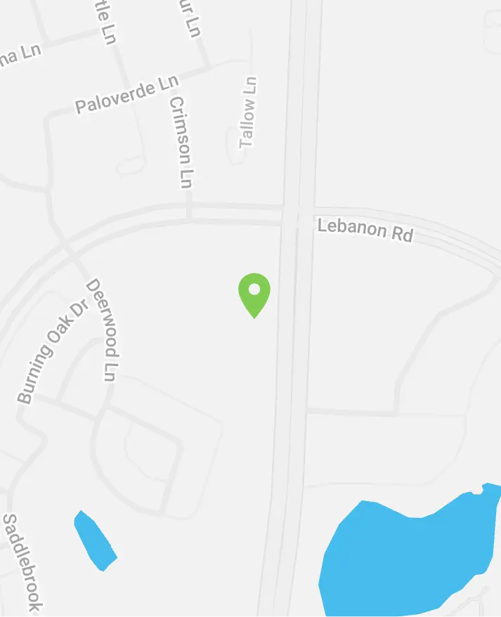 Map of Tribute Family Dentistry at 5605 FM 423, Frisco, TX – located in The Tribute community, serving Frisco neighborhoods including Phillips Creek Ranch, 75034 and 75036