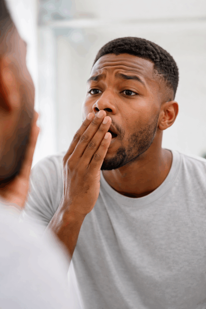 African American man in Frisco with bad breath