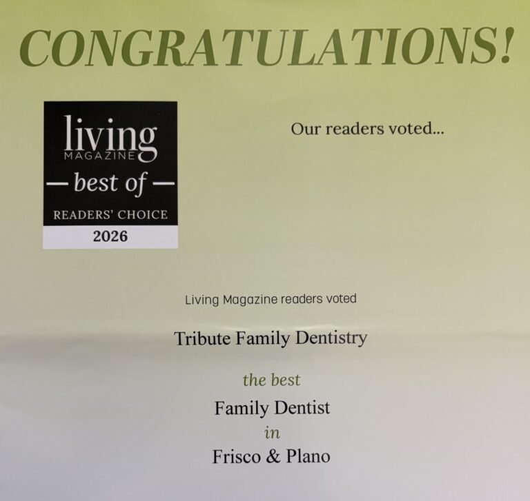 Living Magazine 2026 Readers' Choice award presented to Tribute Family Dentistry
